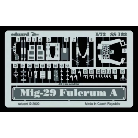 MiG-29 Fulcrum A, 1/72 - Eduard Accessories SS183