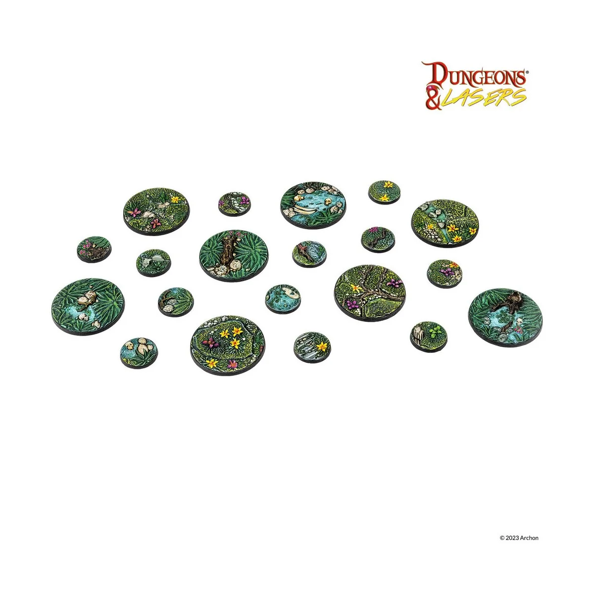 Dungeons & Lasers Miniatures: DETAILED BASES PACK - Archon Studio D...