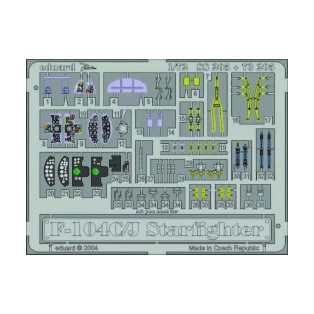 F-104C/J Starfighter für Hasegawa Bausatz - Eduard Accessories SS205