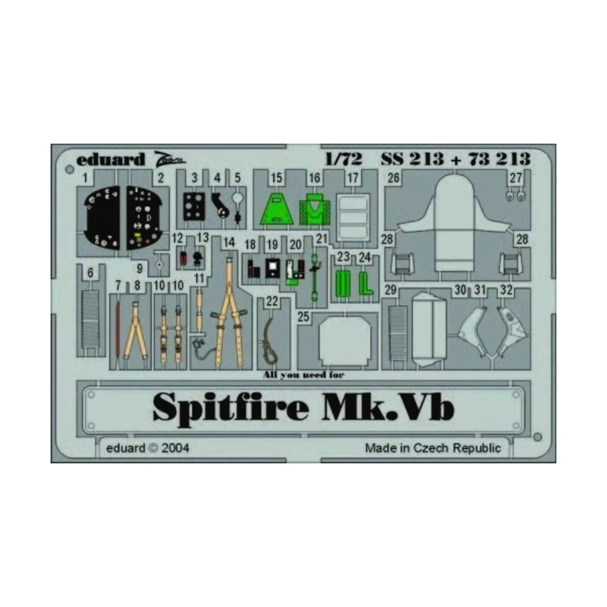 Spitfire Mk.Vb, 1/72 - Eduard Accessories SS213