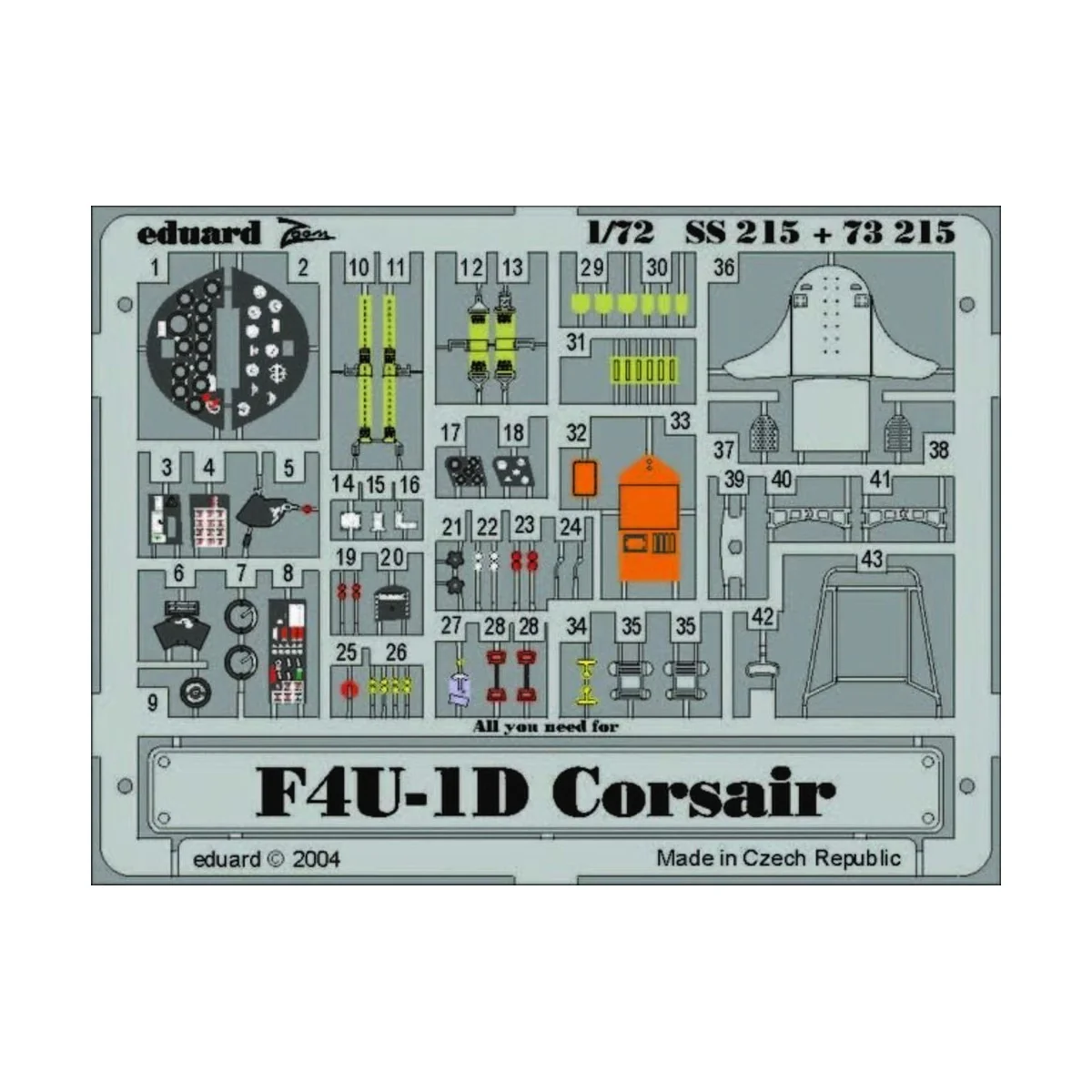 F4U-1D Corsair, 1/72 - Eduard Accessories SS215