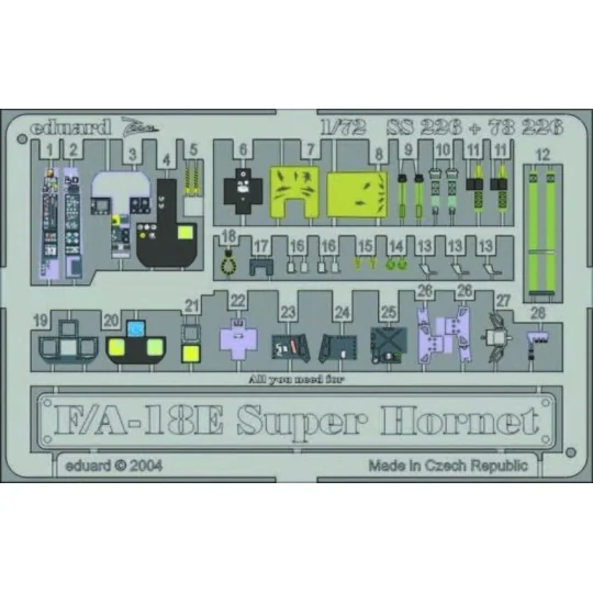F-18E Super Hornet, 1/72 - Eduard Accessories SS226