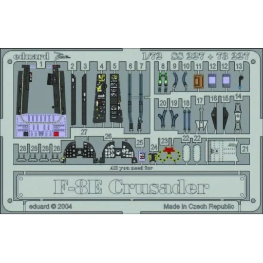 F-8E Crusader, 1/72 - Eduard Accessories SS227