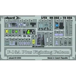 F-16A Plus Fighting Falcon Plus - Eduard Accessories SS235