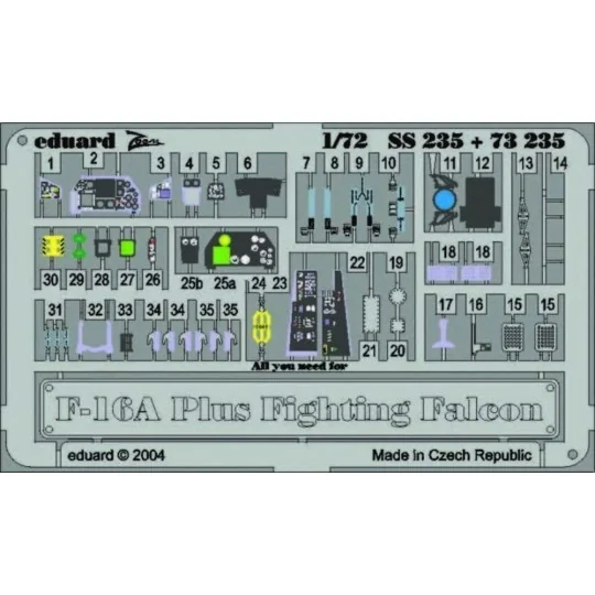 F-16A Plus Fighting Falcon Plus - Eduard Accessories SS235