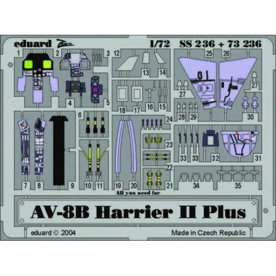 AV-8B Harrier II Plus - Eduard Accessories SS236