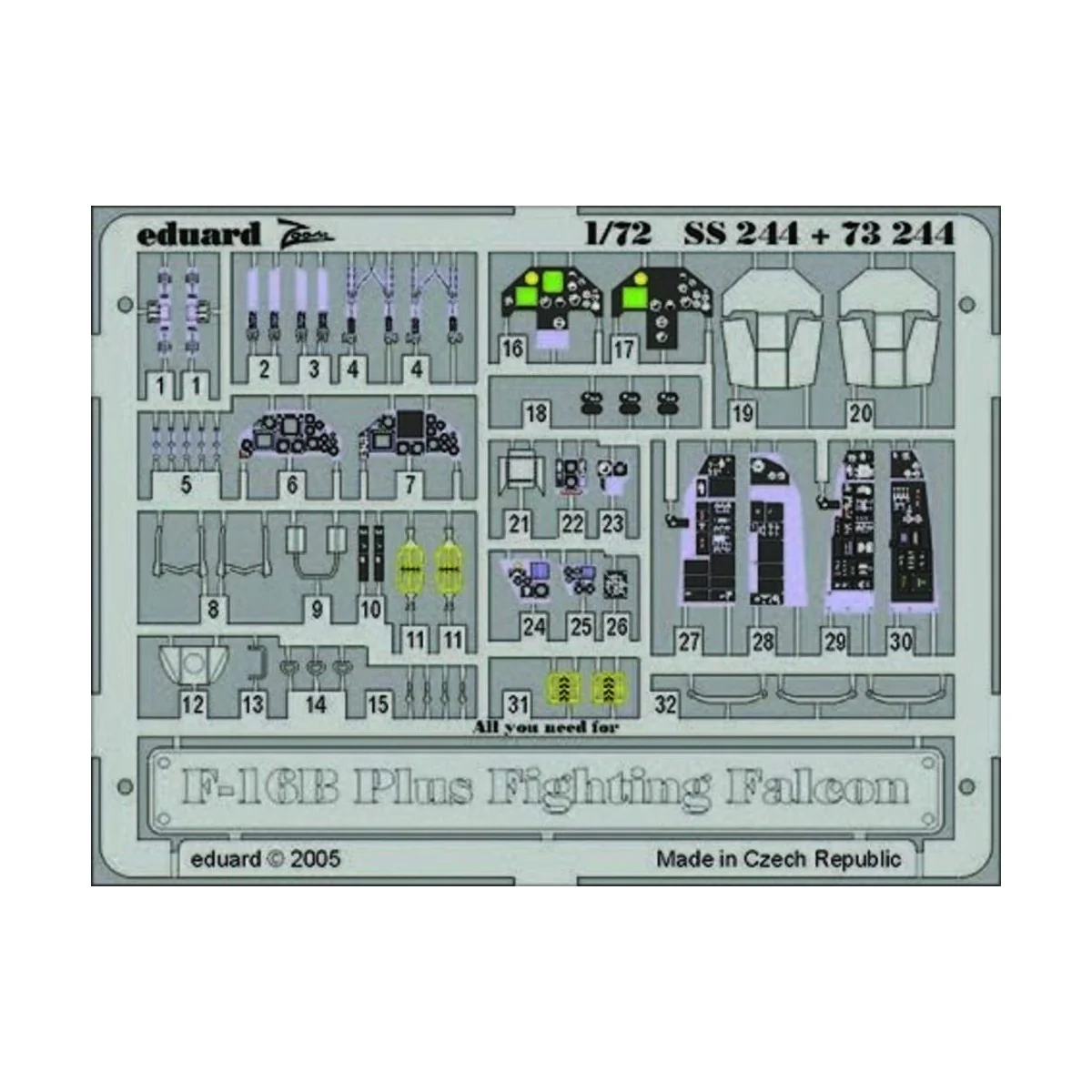 F-16B Plus Fighting Falcon SS244 - Eduard Accessories SS244
