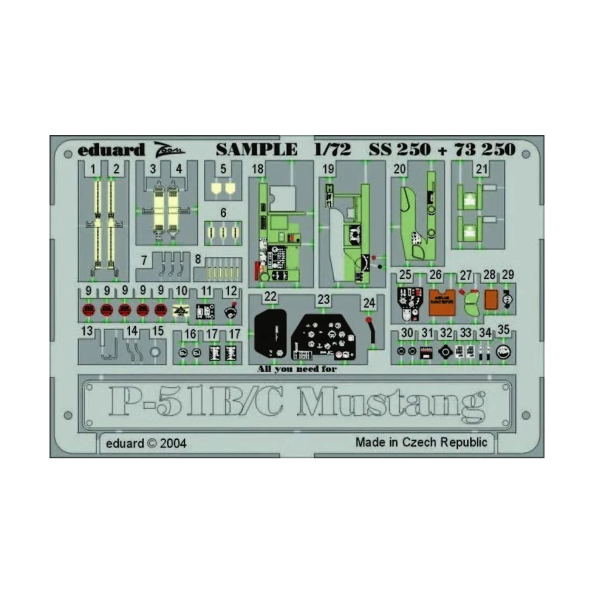 P-51B/C Mustang - Eduard Accessories SS250
