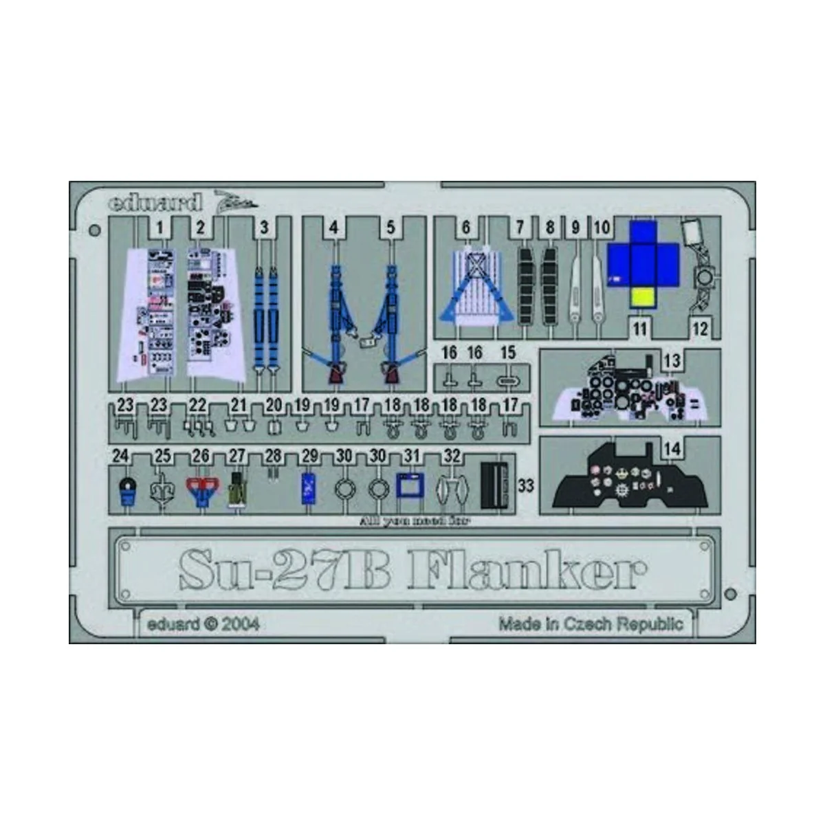 Su-27B Flanker, 1/72 - Eduard Accessories SS251