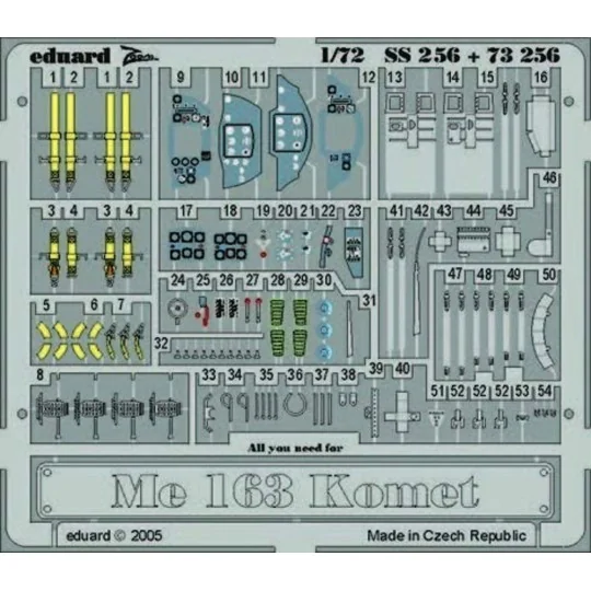 Me 163 Komet, 1/72 - Eduard Accessories SS256