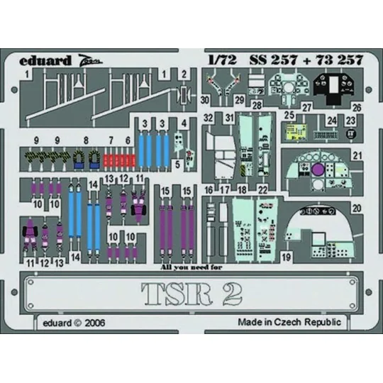 TSR 2 Für Airfix Bausatz, 1/72 - Eduard Accessories SS257