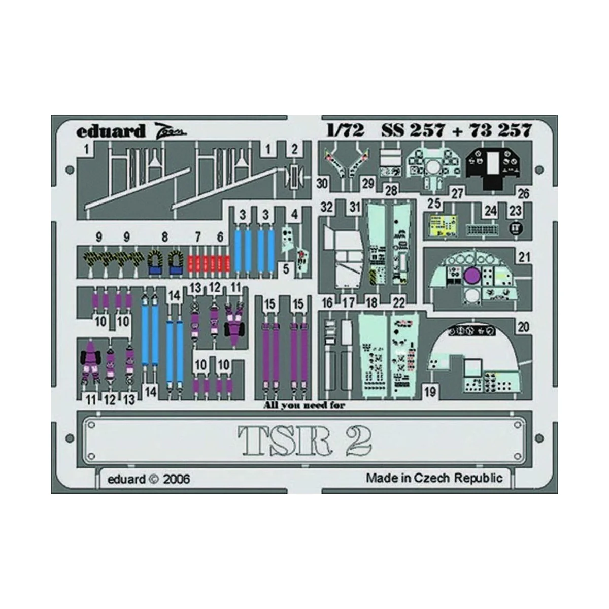 TSR 2 Für Airfix Bausatz, 1/72 - Eduard Accessories SS257