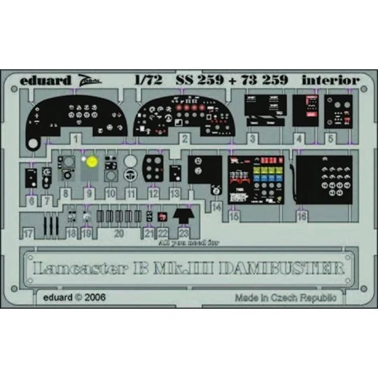 Lancaster B Mk.III Dambuster interior Für Hasegawa Bausatz., 1/72 -... Lancaster B Mk.III Dambuster interior Für Hasegawa Bausatz., 1/72 -...