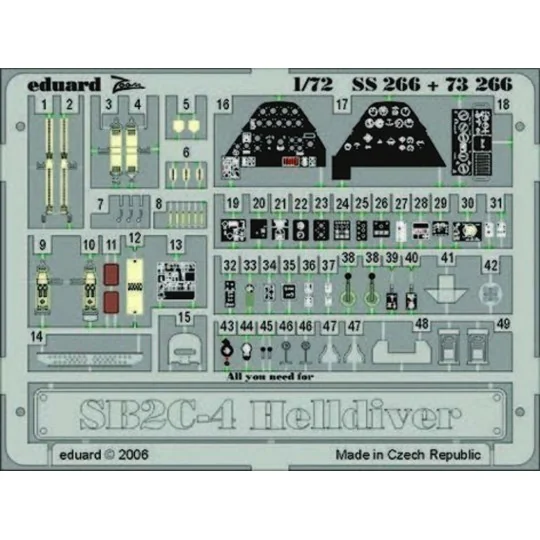 SB2C-4 Helldiver für Academy Bausatz - Eduard Accessories SS266