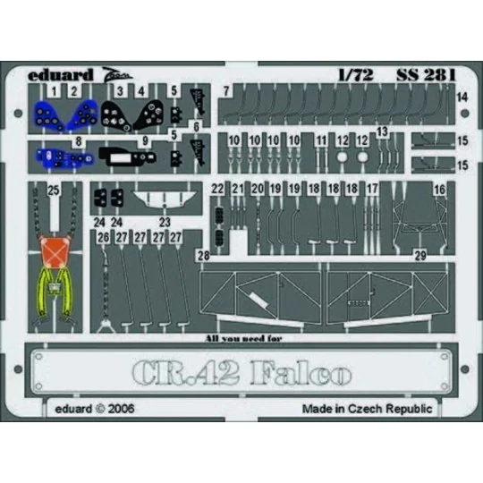 CR 42 Falco Für Italeri Bausatz, 1/72 - Eduard Accessories SS281