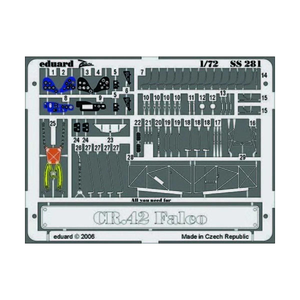 CR 42 Falco Für Italeri Bausatz - Eduard Accessories SS281