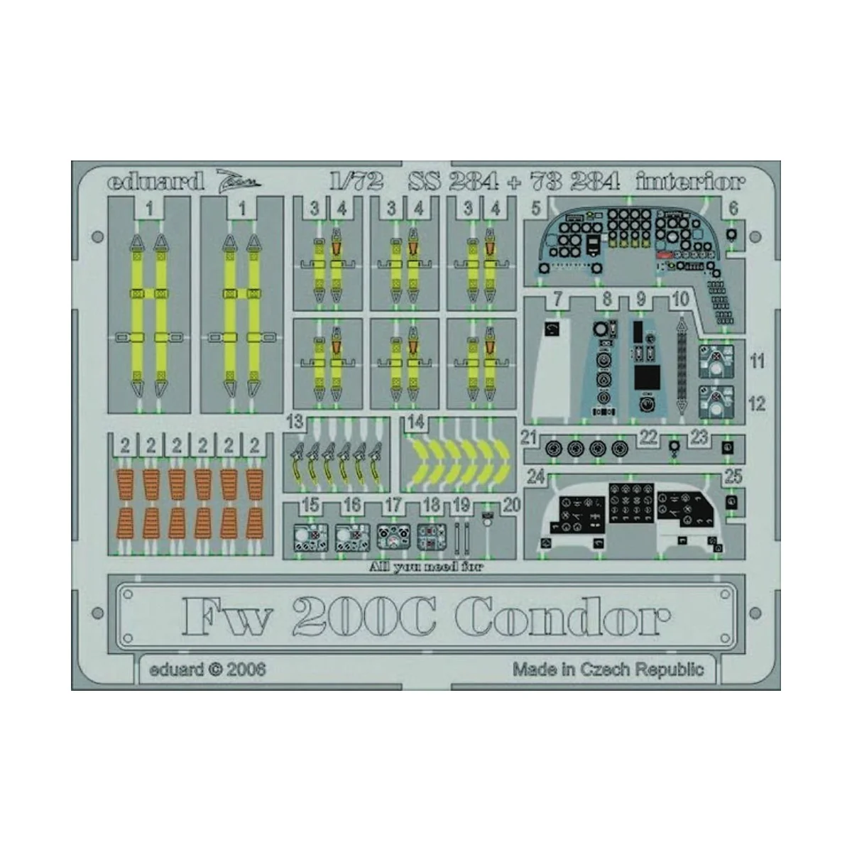 Fw 200C Condor interior für Revell-Bausatz, 1/72 - Eduard Accessori... Fw 200C Condor interior für Revell-Bausatz, 1/72 - Eduard Accessori...