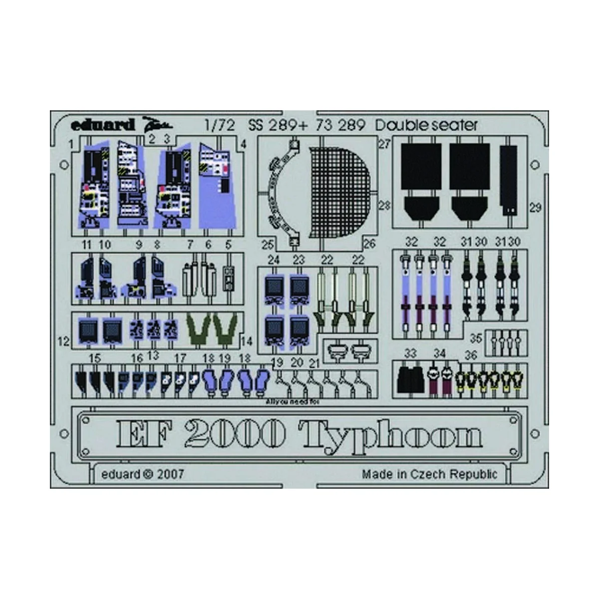 EF 2000 Typhoon Double seater für Revell-Bausatz, 1/72 - Eduard Acc...