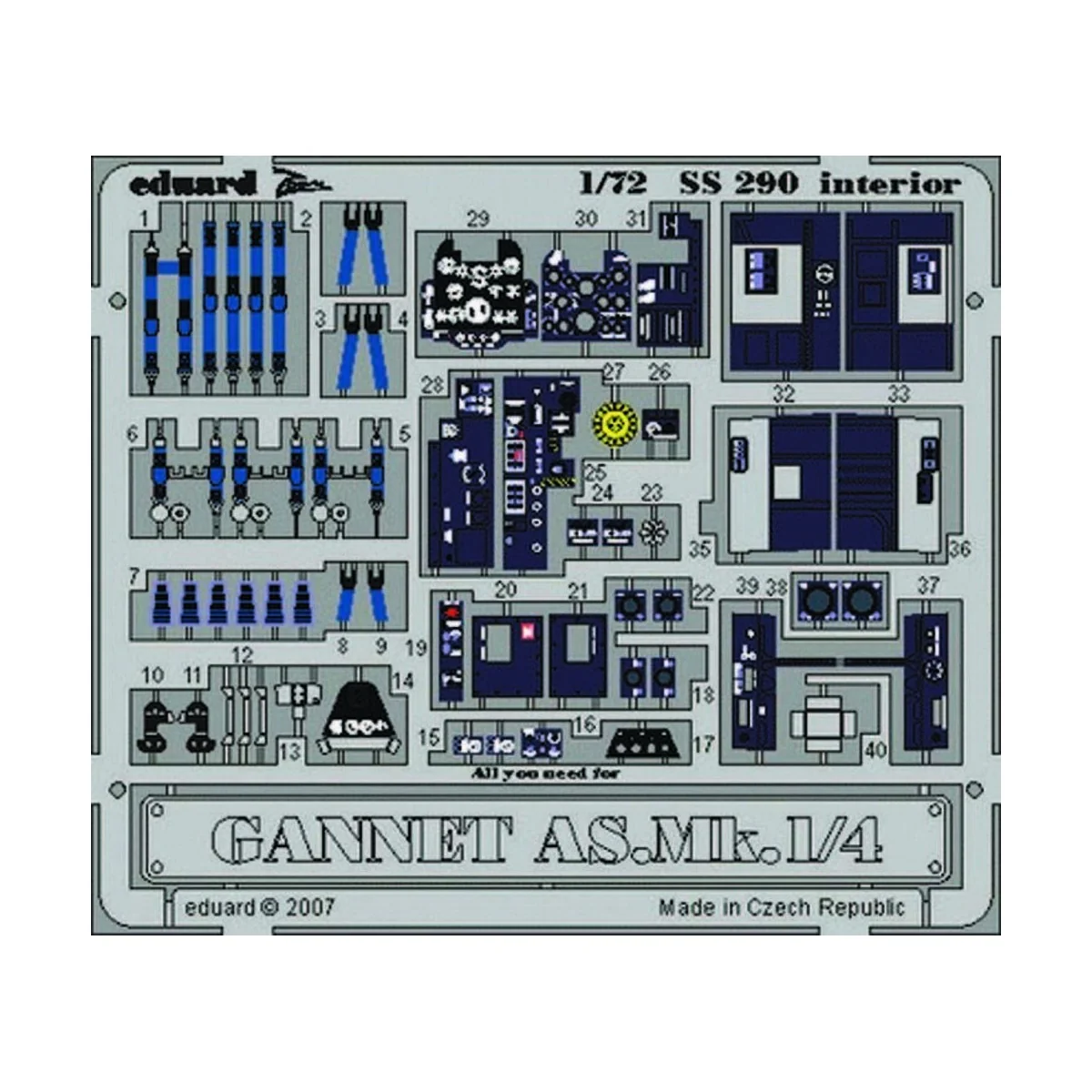 Gannet AS.Mk.1/4 interior Für Trumpeter Bausatz - Eduard Accessorie...