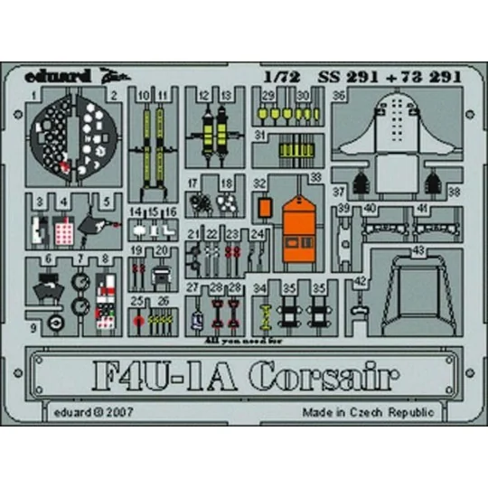F4U-1A Corsair Für Tamiya Bausatz - Eduard Accessories SS291