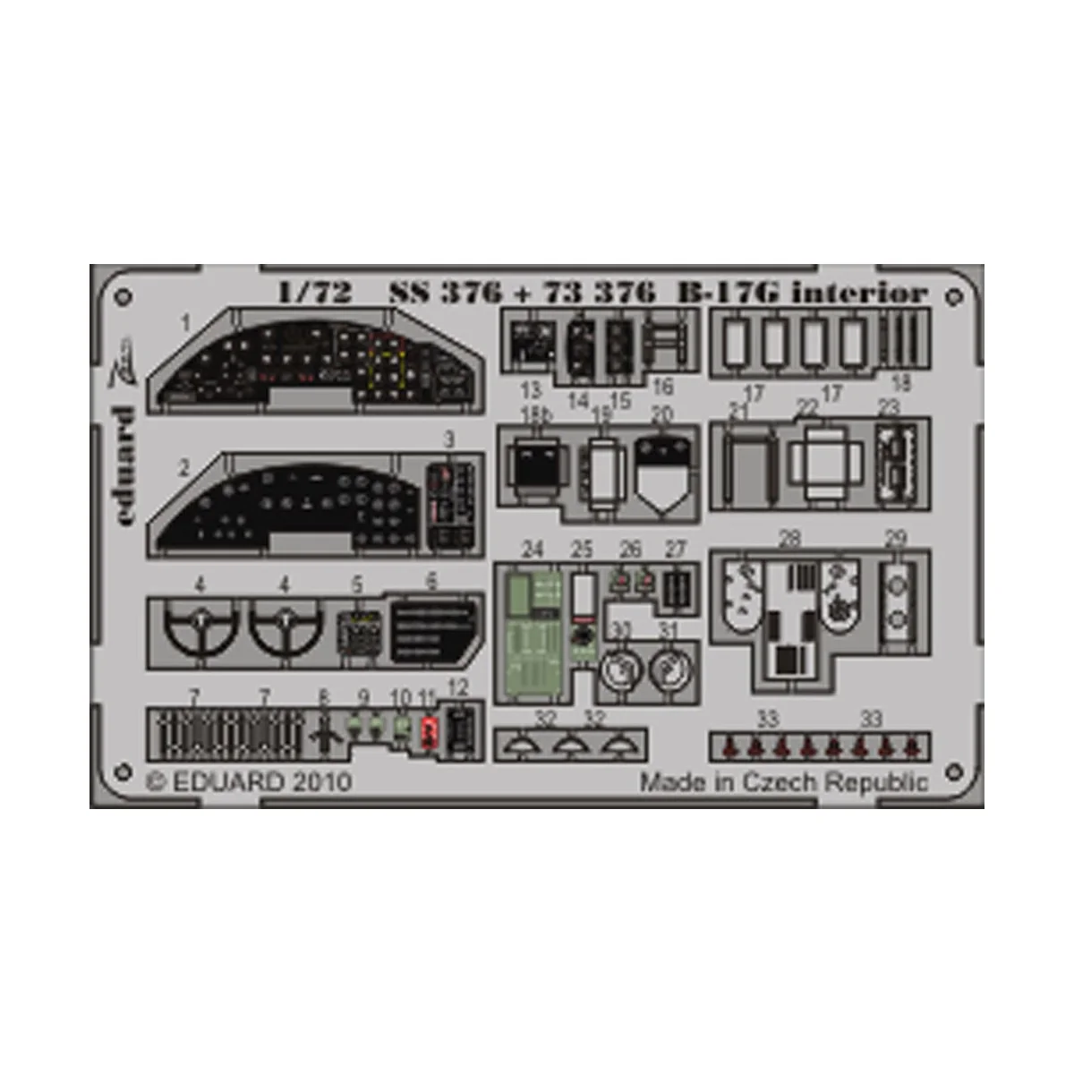 B-17G interior S.A. for Revell, 1/72 - Eduard Accessories SS376