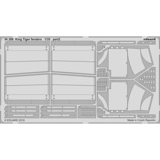King Tiger initial for Takom, 1/35 - Eduard Accessories BIG3592