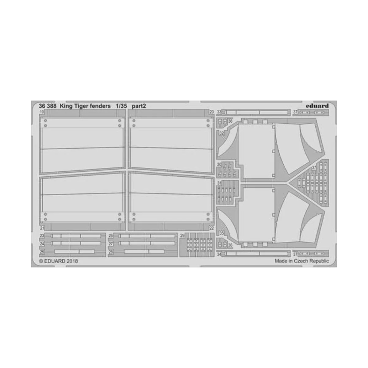 King Tiger initial for Takom, 1/35 - Eduard Accessories BIG3592