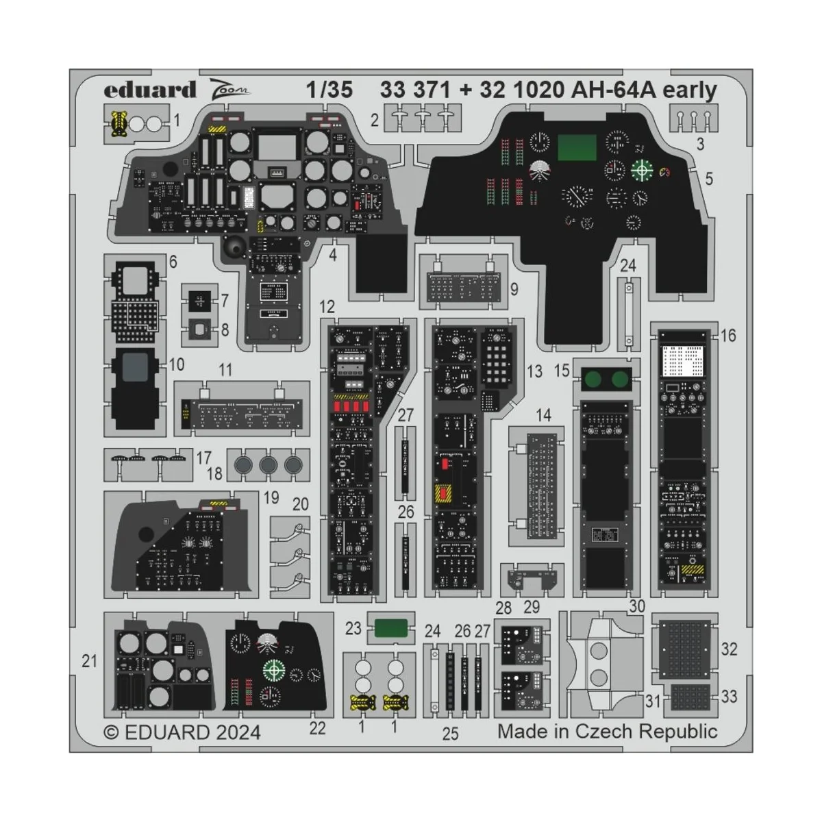 AH-64A early TRUMPETER - Eduard Accessories BIG33164