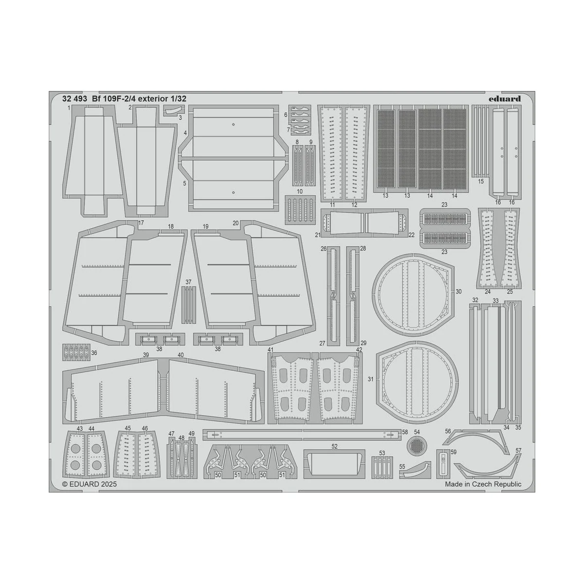 Bf 109F-2 HOBBY 2000 / HASEGAWA, 1/32 - Eduard Accessories BIG33166 Bf 109F-2 HOBBY 2000 / HASEGAWA, 1/32 - Eduard Accessories BIG33166
