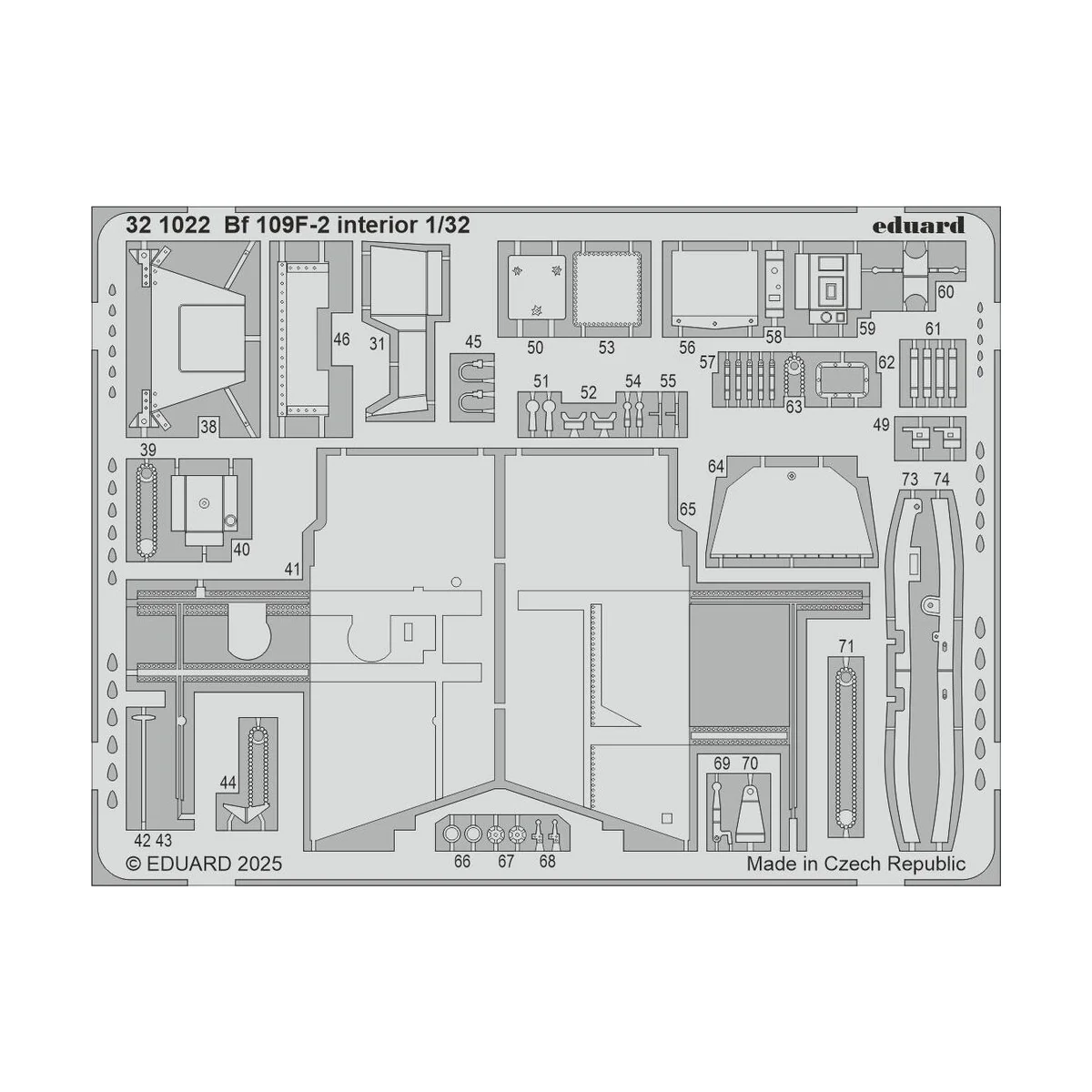 Bf 109F-2 HOBBY 2000 / HASEGAWA, 1/32 - Eduard Accessories BIG33166 Bf 109F-2 HOBBY 2000 / HASEGAWA, 1/32 - Eduard Accessories BIG33166
