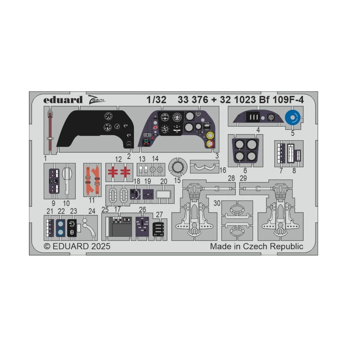Bf 109F-4 HOBBY 2000 / HASEGAWA, 1/32 - Eduard Accessories BIG33167