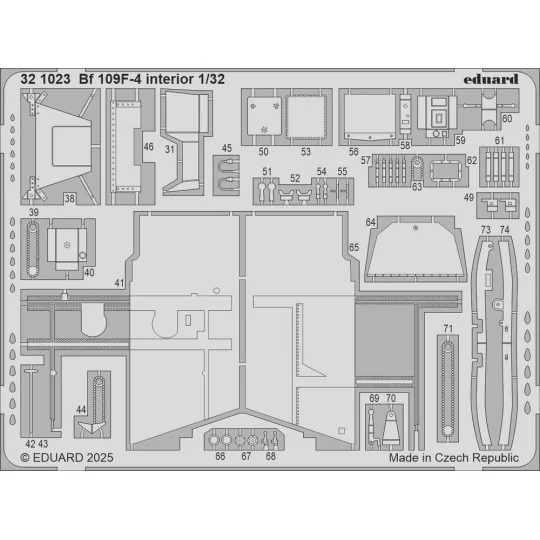 Bf 109F-4 HOBBY 2000 / HASEGAWA, 1/32 - Eduard Accessories BIG33167