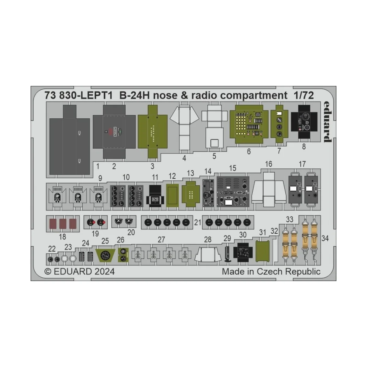 B-24H, 1/72 - Eduard Accessories BIG72183