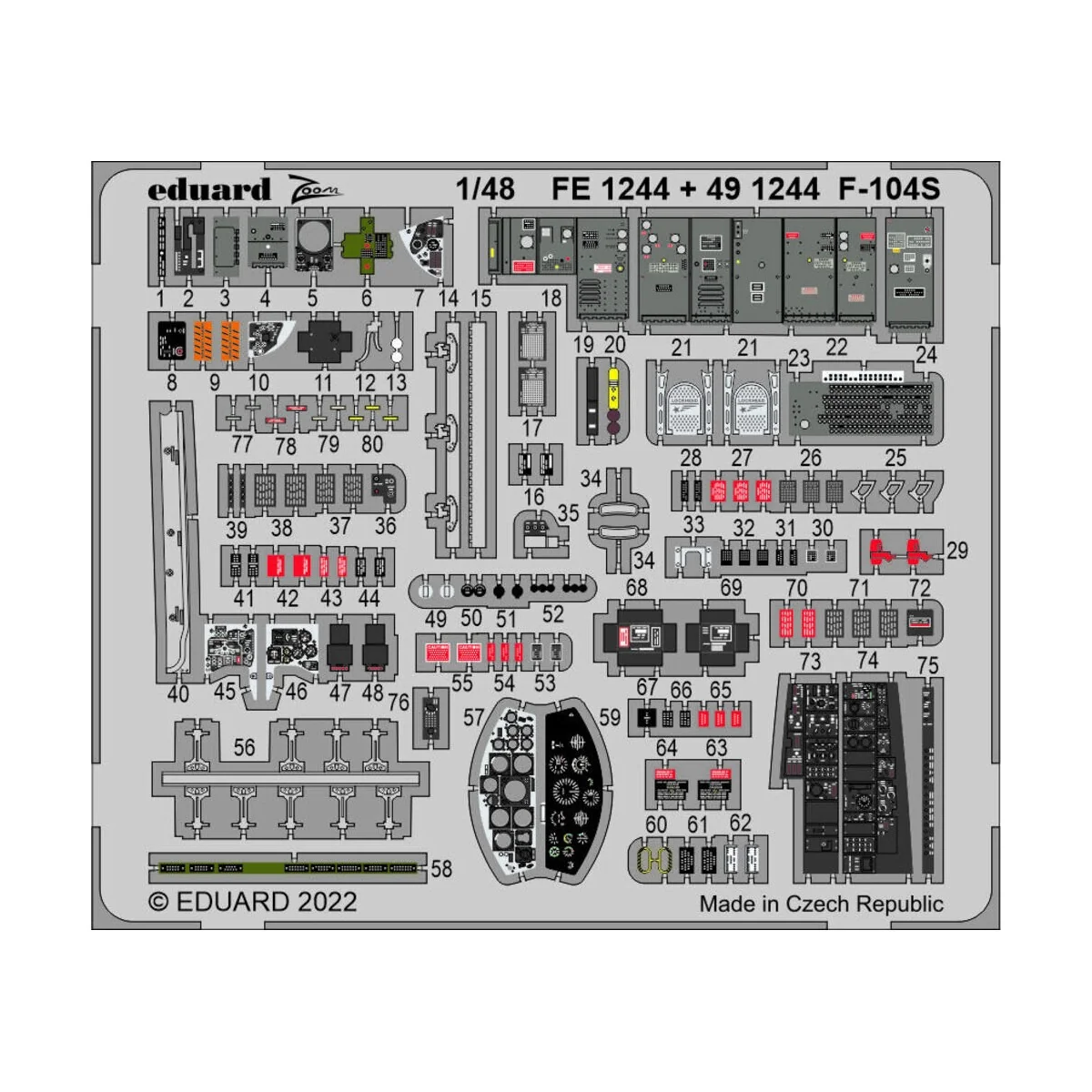 F-104S for KINETIC, 1/48 - Eduard Accessories BIG49319 F-104S for KINETIC, 1/48 - Eduard Accessories BIG49319