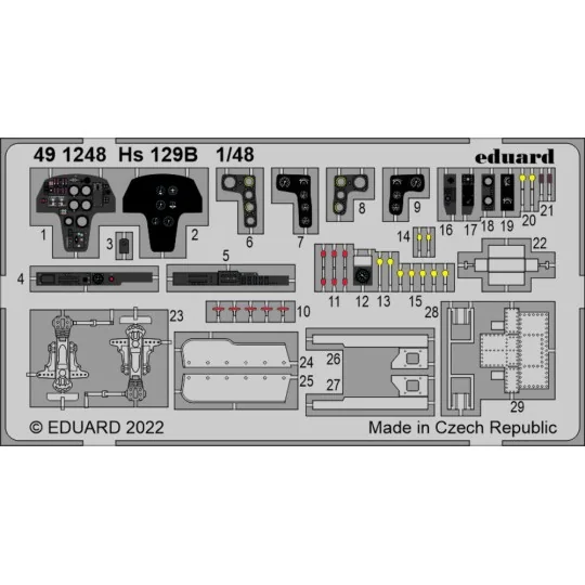 Hs 129B for HASEGAWA/HOBBY 2000, 1/48 - Eduard Accessories BIG49322