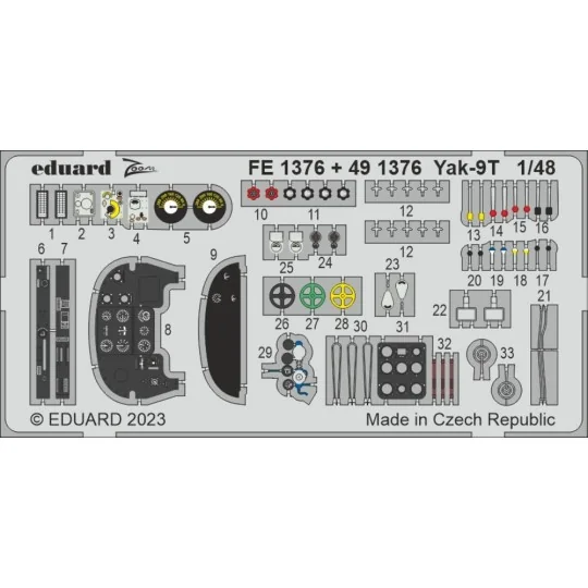 Yak-9T 1/48 - Eduard Accessories BIG49388