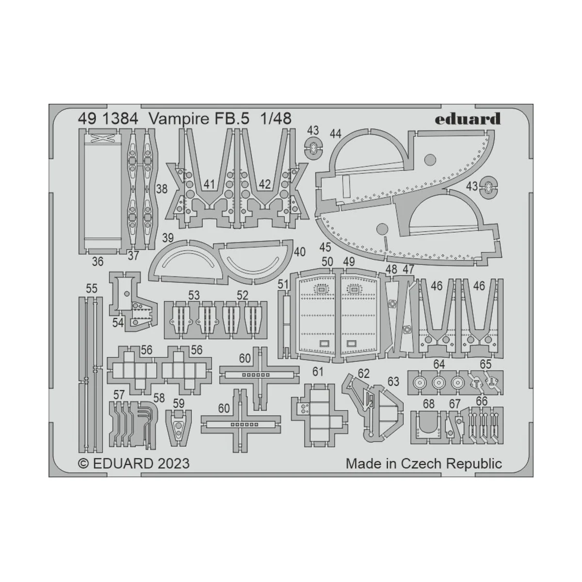 Vampire FB.5, 1/48 - Eduard Accessories BIG49394