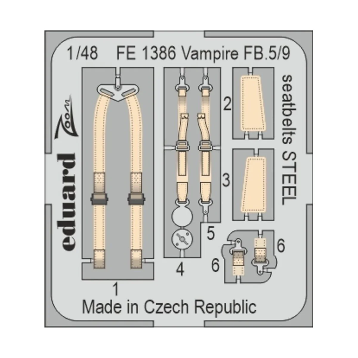 Vampire FB.9, 1/48 - Eduard Accessories BIG49395