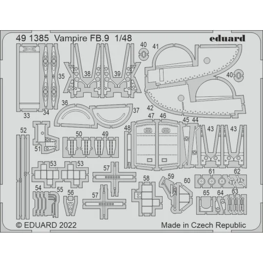 Vampire FB.9, 1/48 - Eduard Accessories BIG49395