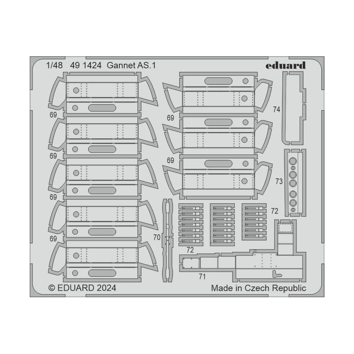 Gannet AS.1 AIRFIX, 1/48 - Eduard Accessories BIG49407