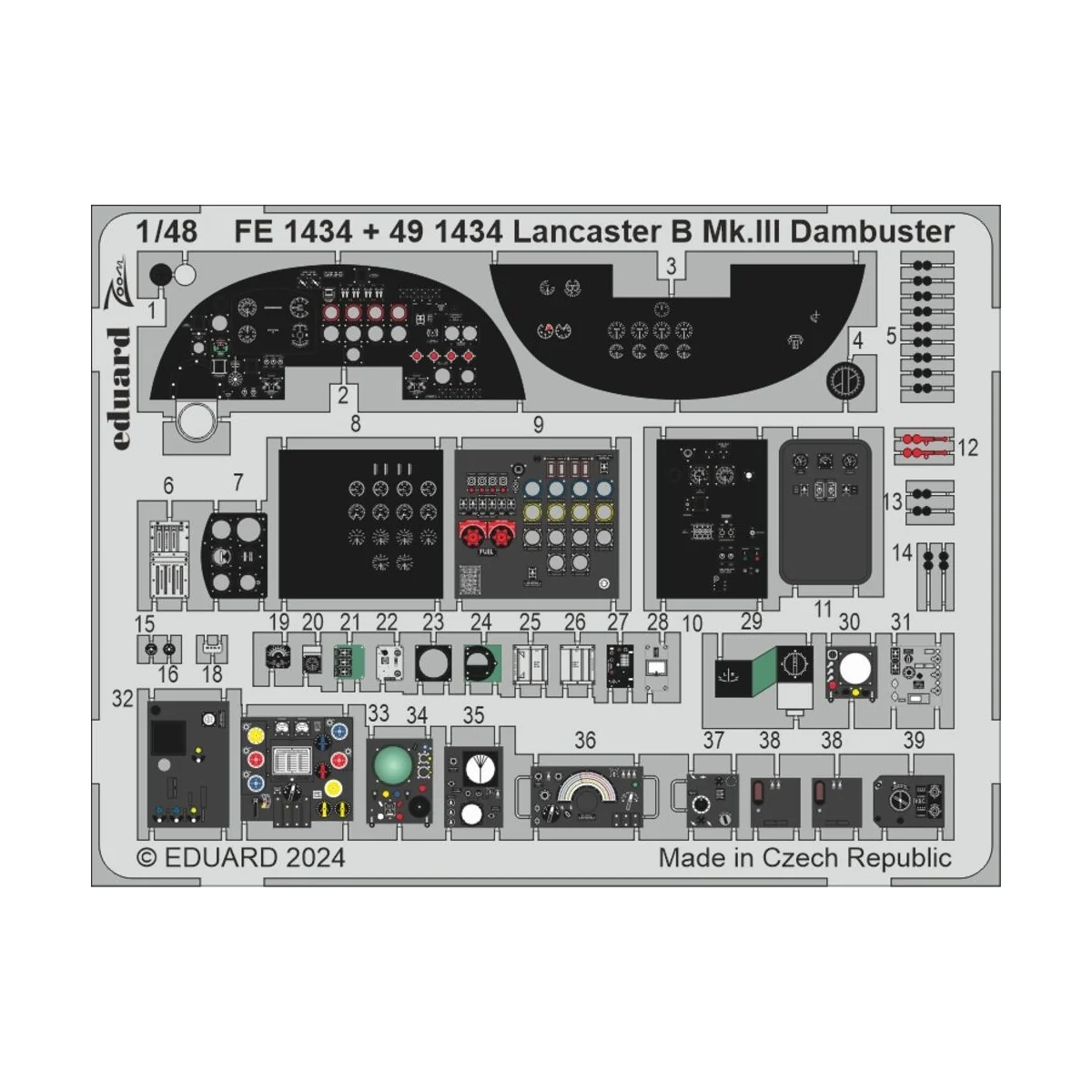Lancaster B Mk.III Dambuster PART I, 1/48 - Eduard Accessories BIG4...