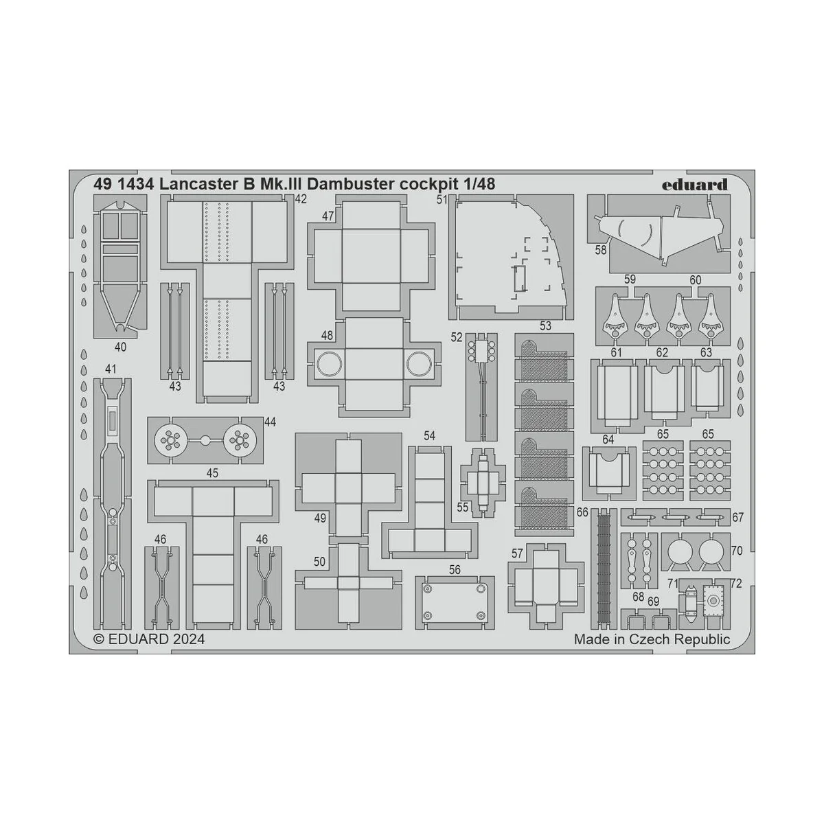 Lancaster B Mk.III Dambuster PART I, 1/48 - Eduard Accessories BIG4...