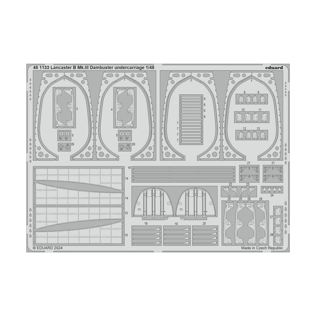 Lancaster B Mk.III Dambuster PART II, 1/48 - Eduard Accessories BIG...