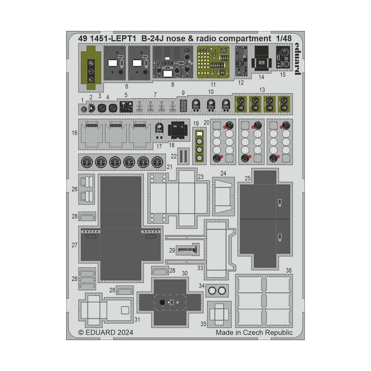 B-24J PART I HOBBY BOSS - Eduard Accessories BIG49423