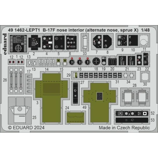 B-17F alternate nose (frame X) PART I - Eduard Accessories BIG49426