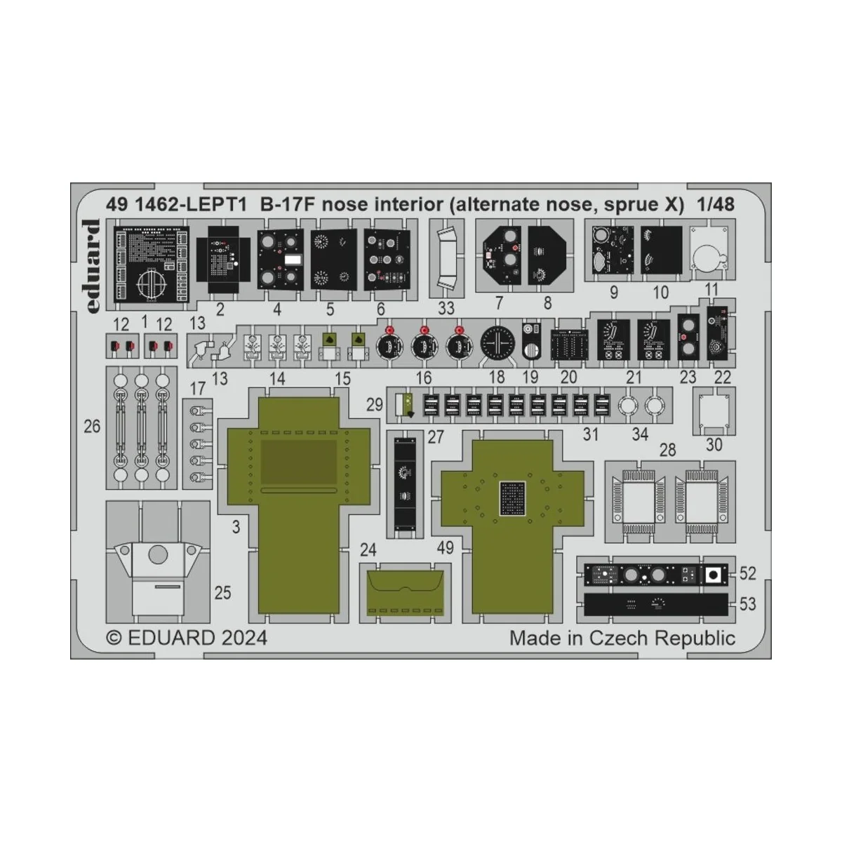 B-17F alternate nose (frame X) PART I - Eduard Accessories BIG49426