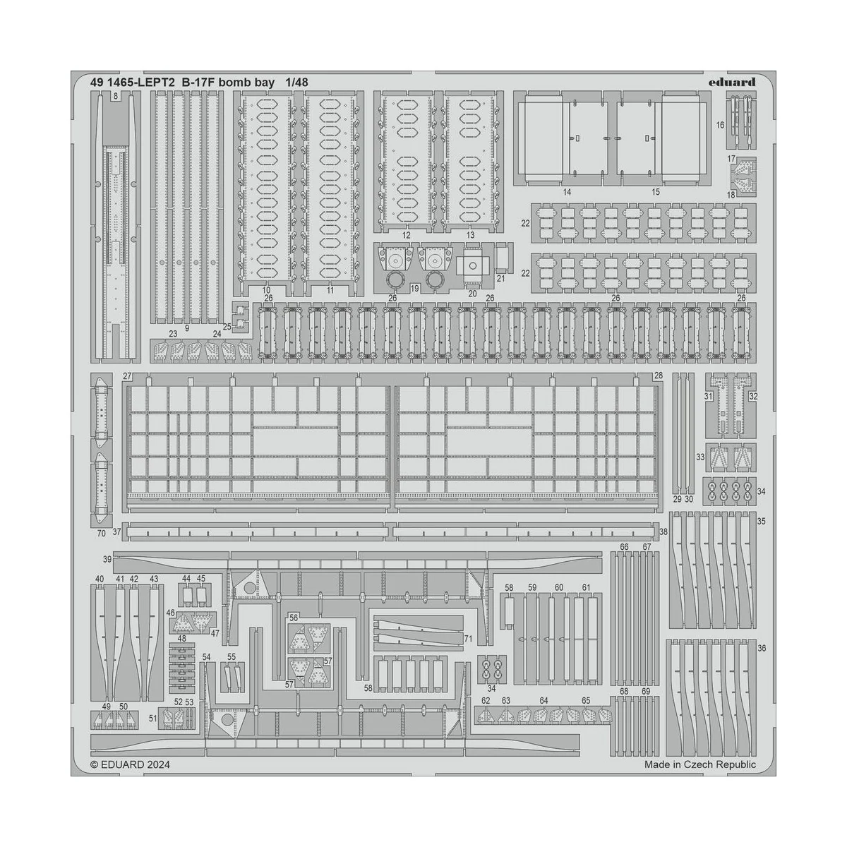 B-17F PART II, 1/48 - Eduard Accessories BIG49428