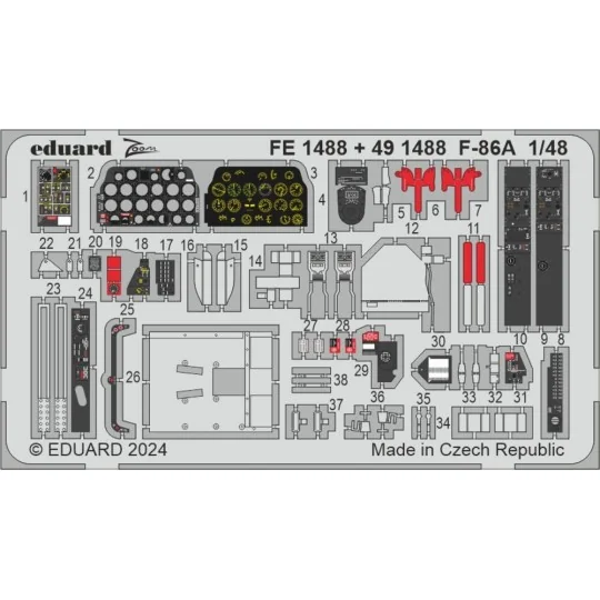 F-86A CLEAR PROP, 1/48 - Eduard Accessories BIG49439 F-86A CLEAR PROP, 1/48 - Eduard Accessories BIG49439