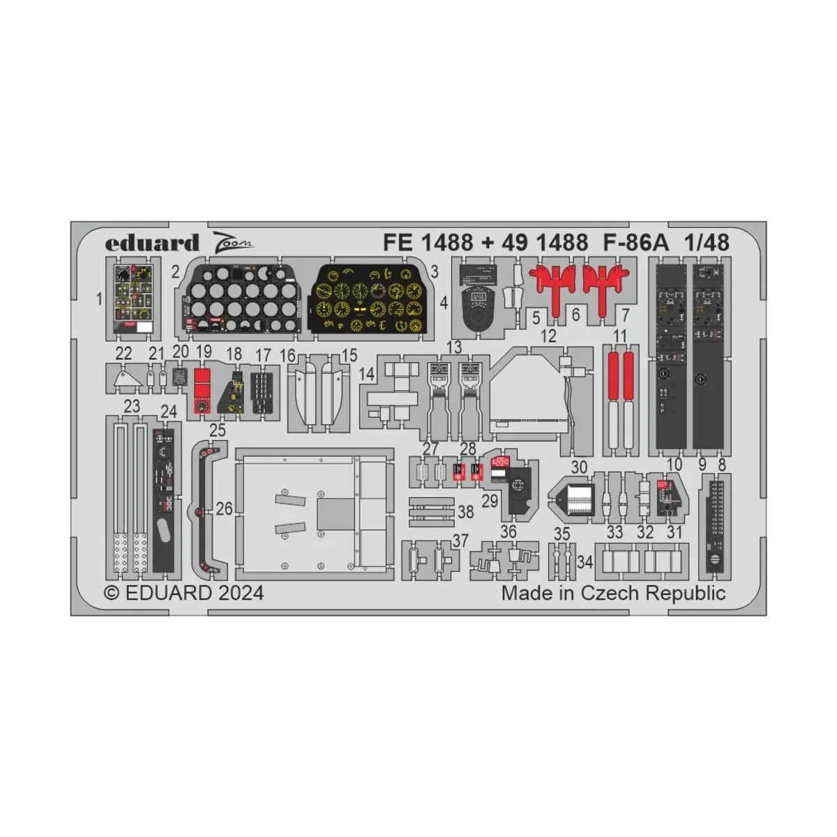 F-86A CLEAR PROP, 1/48 - Eduard Accessories BIG49439 F-86A CLEAR PROP, 1/48 - Eduard Accessories BIG49439
