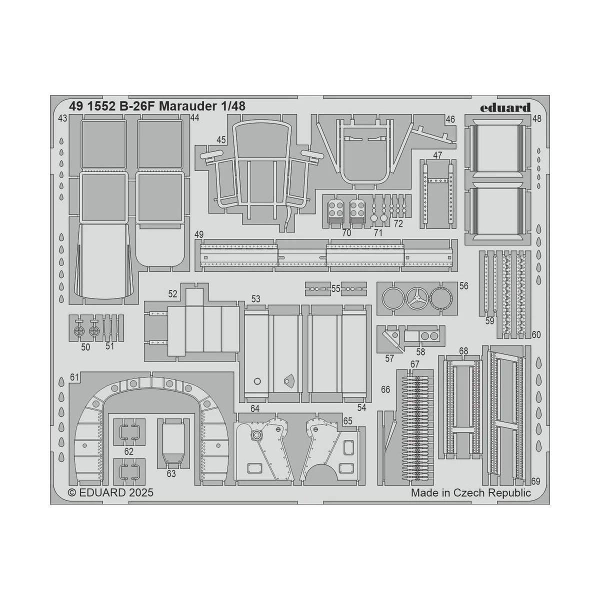 B-26F Marauder PART I for ICM, 1/48 - Eduard Accessories BIG49464 B-26F Marauder PART I for ICM, 1/48 - Eduard Accessories BIG49464